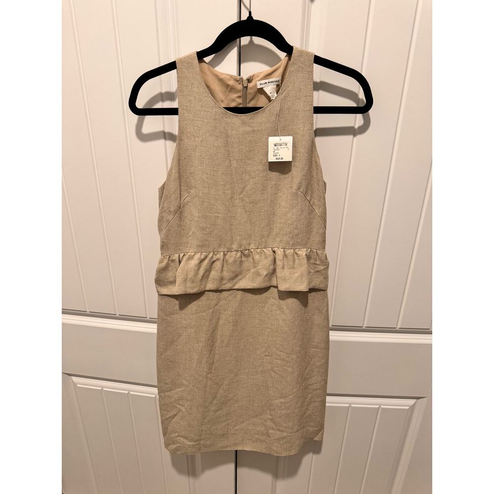 Club Monaco Linen Peplum Dress, Size 4